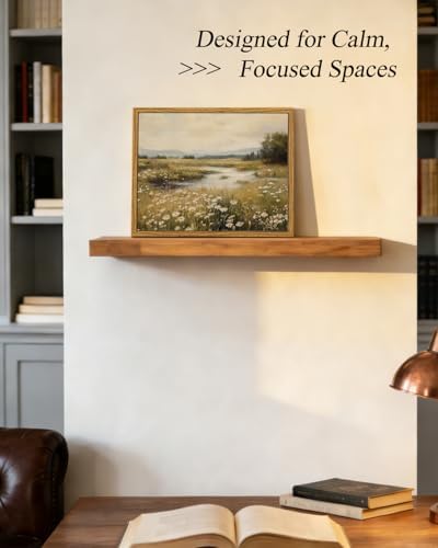 InSimSea Framed Canvas Wall Art, Vintage Floral Wildflower Field Prints Wall Decor for Living Room, Small Retro Landscape Painting Farmhouse Decorations for Bedroom Shelf Gift, 8x10inch - Image 5