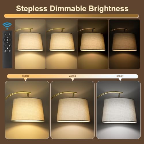 Real Wood Floor Lamps for Living Room Bedroom, 62" Mid Century Modern Lamp - Image 3