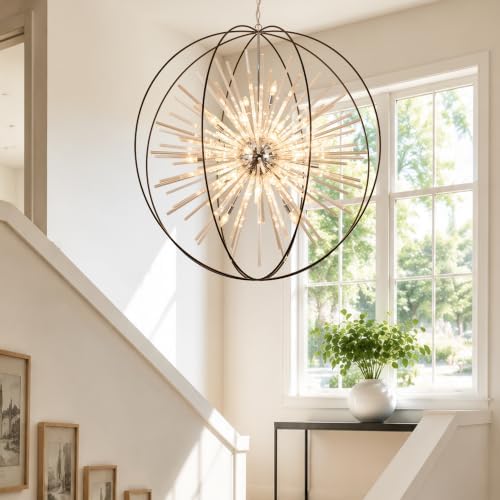 Vezzio Extra Large Modern Black Crystal Chandelier for High Ceiling Foyer - Image 6