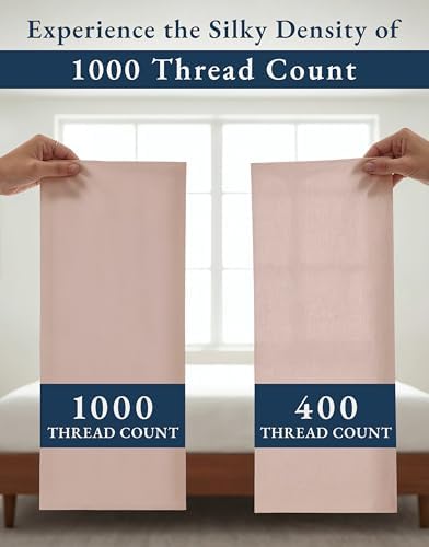 LANE LINEN Cal King Sheet Set 100% Egyptian Cotton Sateen - Sepia Rose - Image 4