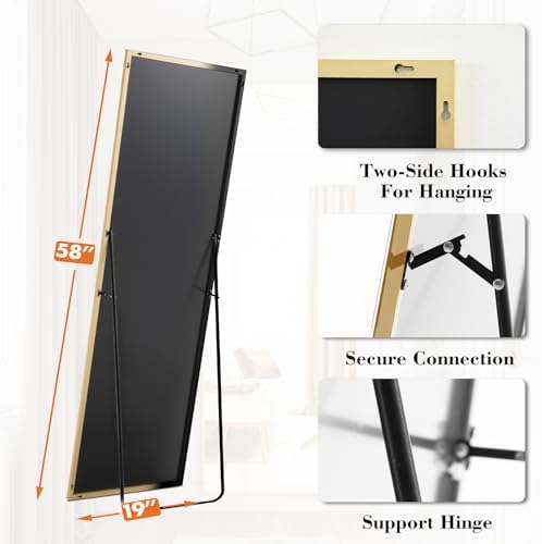 19"x58" Mirror Full Length, Upgraded Body Wall Mirrors - Image 3