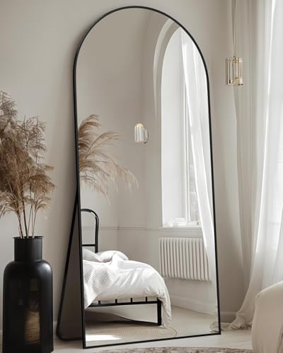 68"x28" Arched Full Length Mirror with Stand,Full Body Floor Mirror by CoomilyBrandStory