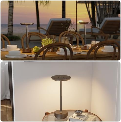 TBBGA 2 Pack Rechargeable Table Lamps Cordless, 5000mAh Outdoor Table Light - Image 5