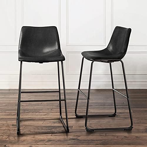 Waleaf 30 Inch Counter Height Bar Stools Set of 2, Faux Leather Bar Chairs by Waleaf