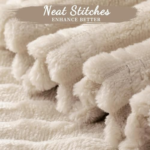 Buryeah 48 Pcs Flannel Blankets Bulk,Fall Outdoor Wedding, Khaki - Image 3