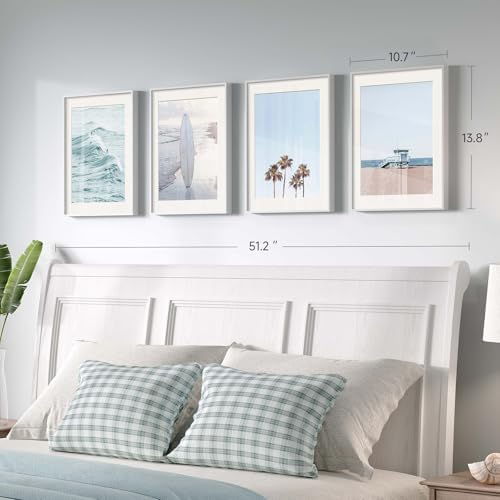 Framed Coastal Beach Ocean Wave Surf Wall Art for Living Room, 11x14 Inch - Image 5