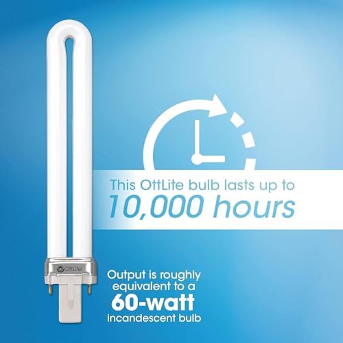 OttLite 13-Watt Folding CFL Task Lamp with Handle, White - Image 4