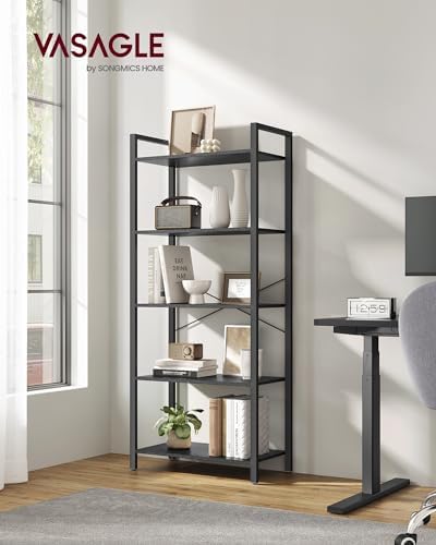 VASAGLE 5-Tier Bookshelf, Bookcase with Shelves, Storage Shelf, Living Room - Image 2