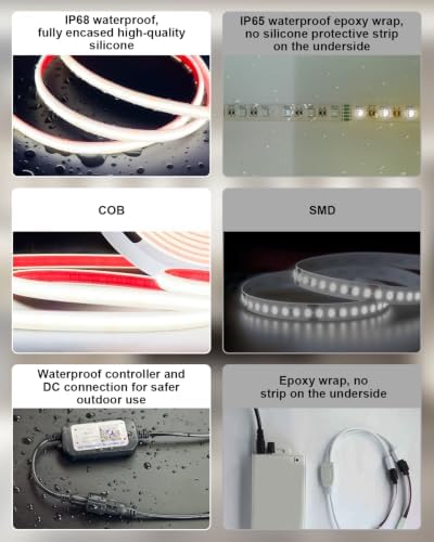 50FT COB Led Outdoor Strip Lights Waterproof IP68 - Image 2