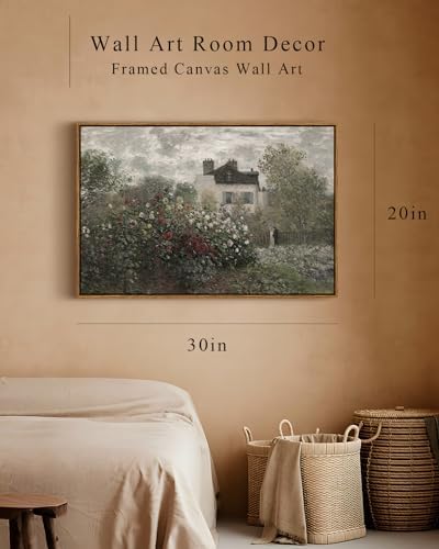 InSimSea Framed Canvas Wall Art, Vintage Decor for Home, Large Landscape Farmhouse Art, Cottagecore Bedroom Kitchen Bathroom Decor, 20"x30" - Image 4