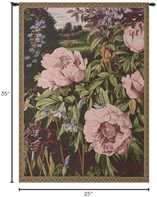 Alberto Passini Pink Peonies Floral Tapestry Wall Hanging 35 x 25 in - Image 6