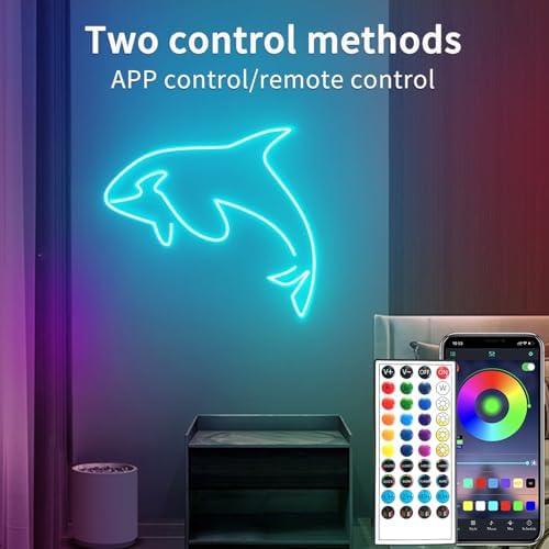 segrass 50ft Led Neon Rope Lights,Control with App/Remote,Flexible Led Rope Lights IP67 Outdoor RGB Neon Lights Waterproof,Music Sync Color Changing, led Lights for Bedroom Indoor - Image 2