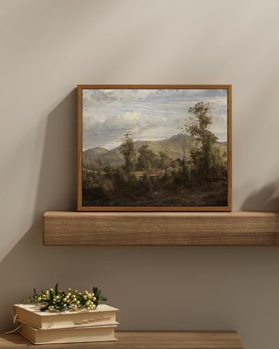 InSimSea Framed Canvas Wall Art Vintage Decor, Home Decor Retro Landscape Oil Painting Canvas Wall Art Decorations for Living Room Kitchen Office Farmhouse Bathroom Decor, 11"x14" - Image 2