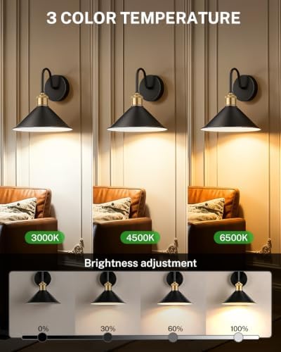 SAIMAND Battery Operated Wall Sconces Set of 2,Wireless Rechargeable Lights - Image 3