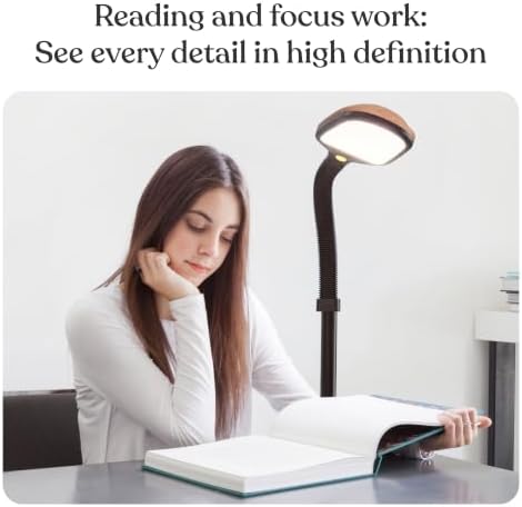 Brightech Litespan - LED Floor Reading Lamp, Modern Wooden Style, Adjustable Gooseneck, 850-950 Lumens, 12W, 3-Year Warranty - Image 2