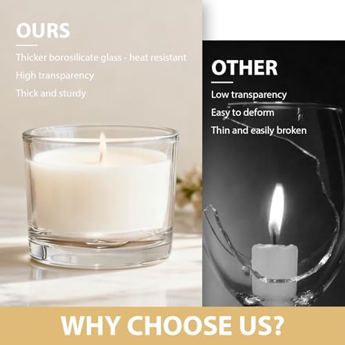 Vanilla Scented Candles 24 Pack, 4oz Clear Glass Jar Candle, Natural Soy Wax Aromatherapy Candle for Home Spa & Relaxation, Bulk Candle Set for Gifts & Decor - Image 4