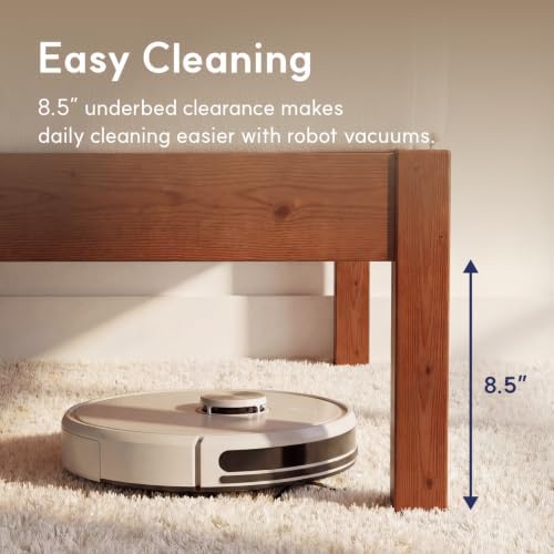 LIFEMENT Twin Bed Frame Classic Wood Platform, Noise Free, Under Bed Storage, No Box Spring Needed, Easy Assembly, Natural Walnut - Image 2