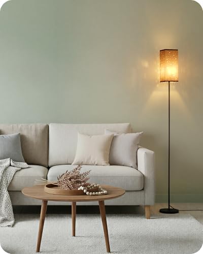 64.6" Floor Lamp, with Foot Switch, Standing Lamp with Sky Stars Design, Modern Freestanding Lamp (Bulb Not Included), for Living Room, Bedroom, Office, ETL Listed,Gray Starry Sky AH07LD05 - Image 3