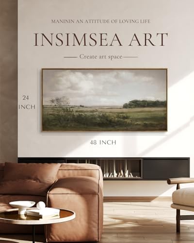 InSimSea Extra Large Framed Vintage Wall Art, Rustic Landscape,48x24in - Image 3