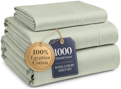 LANE LINEN Sheets for Twin XL 100% Egyptian Cotton Sateen - Mineral by LaneLinen