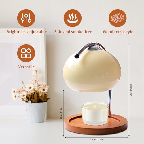Topyond Candle Warmer Melting Lamp, Wax Melting Table Lamp，Beige - Image 6