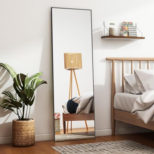 Koonmi 56"x21" Floor Mirror Full Length, Large Black Mirror - Image 6