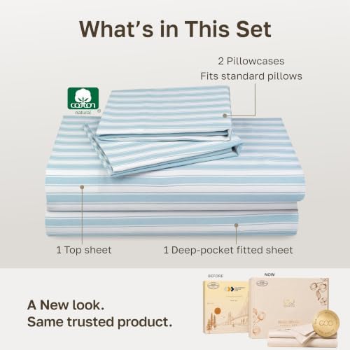 California Design Den 100% Cotton Sateen 400 Thread Count Sheets Full Set - Image 3