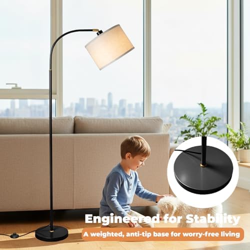 LALISU Arc Floor Lamps Modern Standing Remote Floor Lamp for Living Room - Image 6