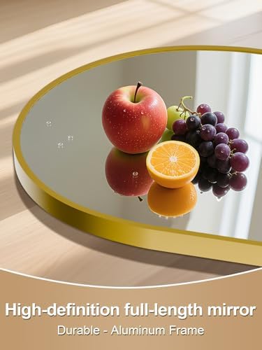 71"x32" Floor Mirror Full Length, Arched Full Length Mirror with Stand, Large Full Body Mirrors for Bedroom Living Room or Cloakroom Gold - Image 4