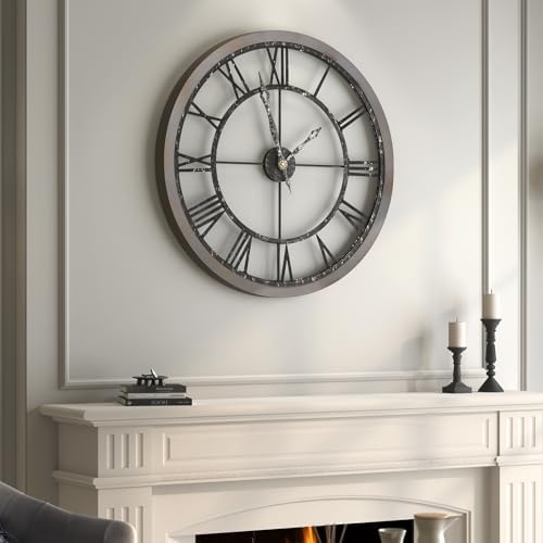 Cuspin 24 Inch Farmhouse Wall Clock, Rustic Clocks for Living Room Decor - Image 3