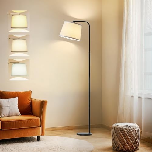 AKASUKI Floor Lamp for Living Room with 3 Color Temperatures, Foot Switch Standing Lamps for Living Room, Bedroom, Office, Arc Mordern Floor Lamp with 9W LED Bulb Included by AKASUKI