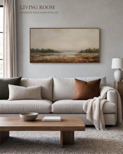 InSimSea Extra Large Framed Vintage Wall Art, Marsh Field Prints, 24x48inch - Image 6
