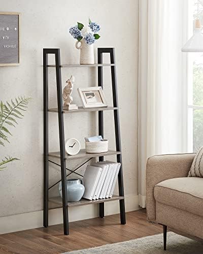 VASAGLE Ladder Shelf, Bookcase Book Shelf, Storage Shelves, 4-Tier, 22In - Image 4
