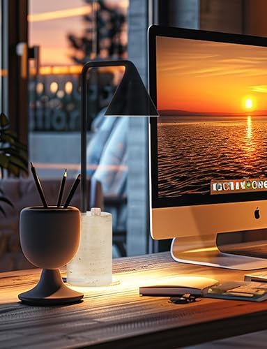 GEORGE KOVACS P1853-66A-L Kovacs Task Portables LED Table Lamp, 1-Light, 8 Total Watts, 21.75-in H x 8-in W, Coal Black - Image 6