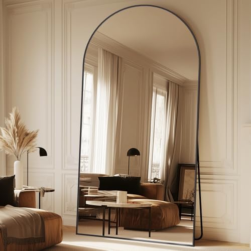 81"x41" Arched Full Length Mirror, Large Floor Mirror, Black - Image 2