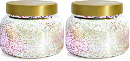Capri Blue Mercury Iridescent Scented Candles for Home - Long Lasting Decorative Jar Luxury Candles - Gifts for Women & Men - Soy Wax Blend - Volcano (28 oz) (Pack of 2) by Unknown