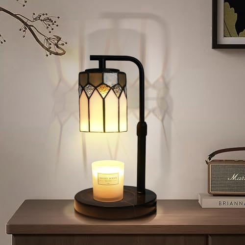 Diamond Tiffany Candle Warmer Lamp, Adjustable Height Marble by GlassCharms
