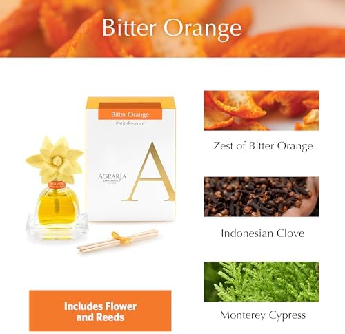 AGRARIA Bitter Orange PetiteEssence Flower & Reed Diffuser Set - Image 3
