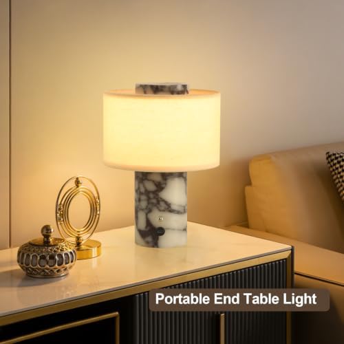 Marble Lamp Calacatta Viola Stone Cordless Table Lamp, Dimmable 4000mAh - Image 5