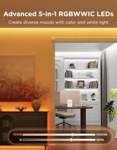 Govee LED Strip Light 2, 16.4ft, RGBWWIC, 1000K to 10000K White Light, WiFi - Image 3