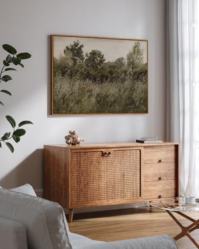 InSimSea Framed Canvas Wall Art, Countryside Field Modern Farmhouse Decor, Canvas Wall Art for Bedroom, French Country Decor, 24"x36" - Image 3