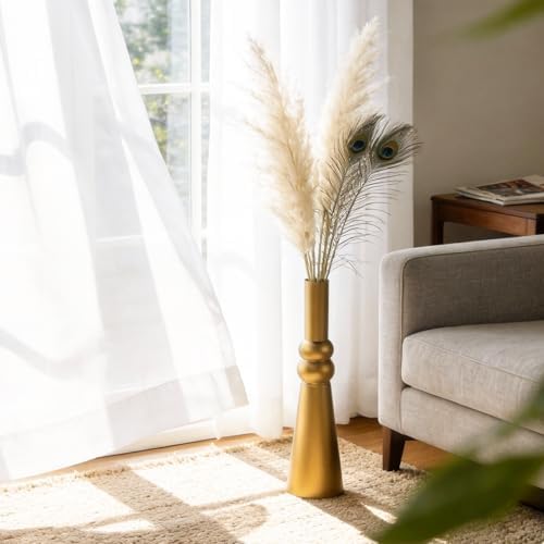23.6Inch Gold Floor Vase – Modern Minimalist Decorative Resina Vase for Living Room, Bedroom, Office, Faux Flowers, Table, Mantel, Entryway - Image 6