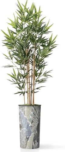 Artificial Tree in Modern Planter, Fake Bamboo Silk TRE for Indoor and Outdoor Home Decoration - 70" Overall Tall (Plant Pot Plus Tree) - Image 2