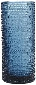 Fortessa Jupiter Beaded Hobnail Glass, 11 Ounce Collins/High Ball (Set of 6), Cornflower Blue by Unknown