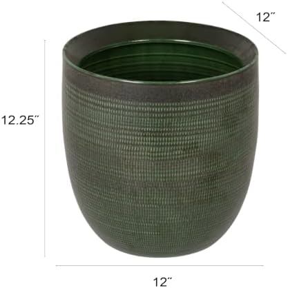 Creative Co-Op Textured Stoneware Planter, Green - Image 5