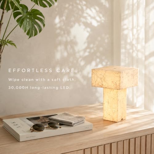 Cordless Rechargeable Table Lamp with Cocoon Shade Touch Dimmable - Image 6