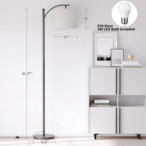 SUNMORY Arc Floor Lamp, Modern Floor Lamp with 3 Color Temperatures Bulb - Image 3