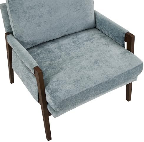 Roundhill Furniture Kelly Mid-Century Modern Accent Armchair, Blue - Image 5