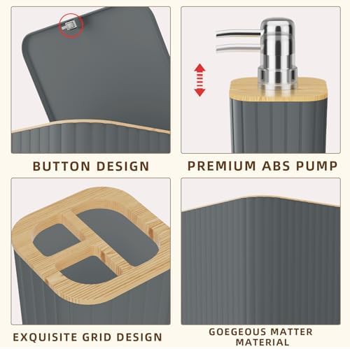 XLHOMO Bathroom Set - 25PC Grey Bathroom Set with Shower Curtain and Rugs - Image 7
