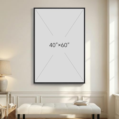 Extra Large Framed Brown Beige Abstract Wall Art for Living Room, 40x60 In - Image 7